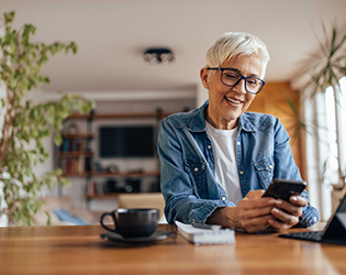 Woman using mobile phone