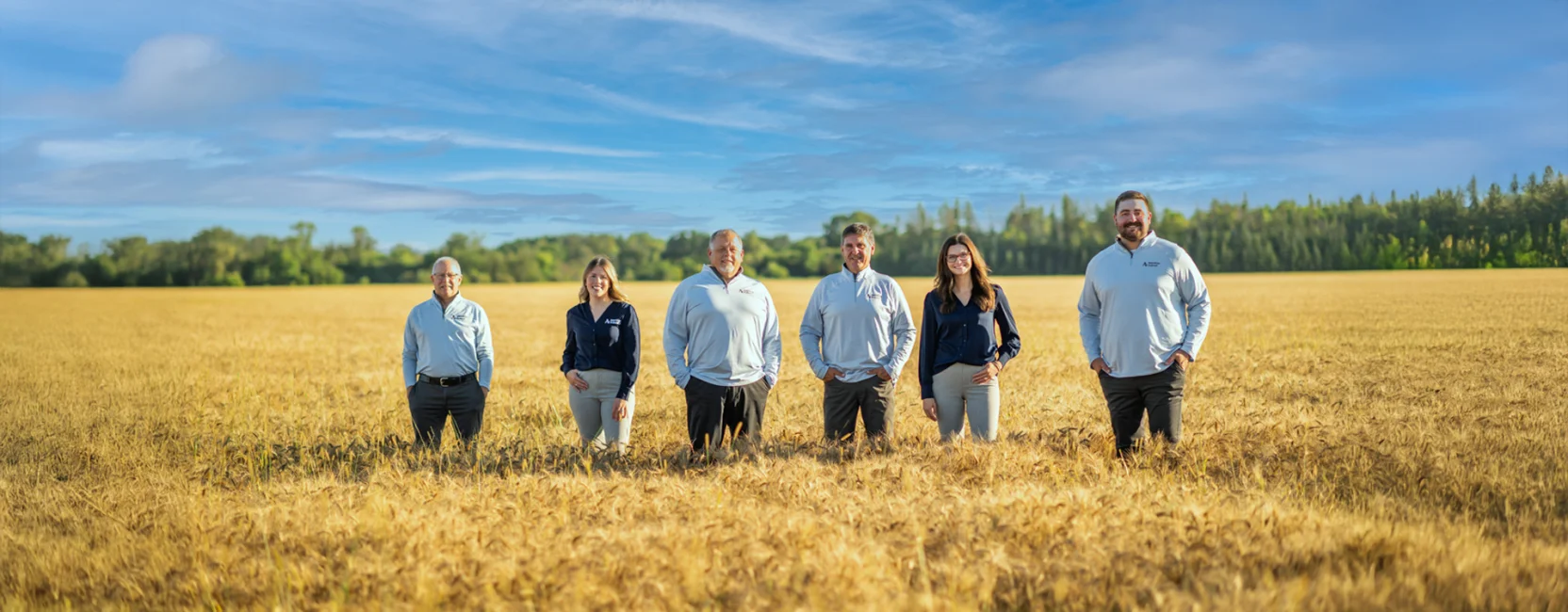 Bankers in Wheat Field